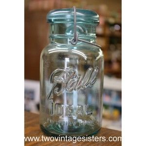 Blue Ball Vintage Glass Canning Jar Number 8